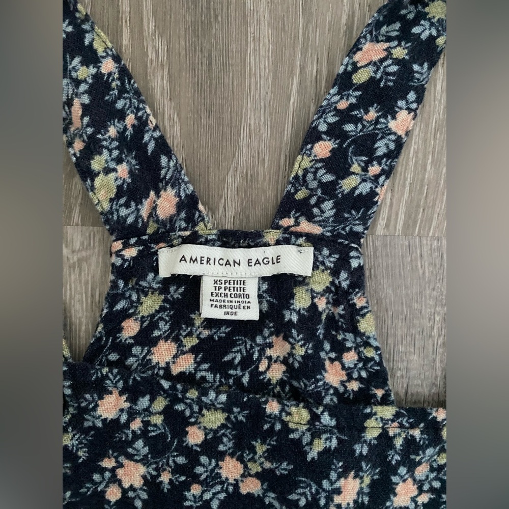 AE floral overalls | size XS petite | cottage core